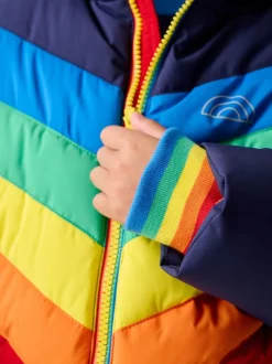 Little Bird by Jools Oliver Manteau matelassé imperméable à chevrons couleur vive Outlet