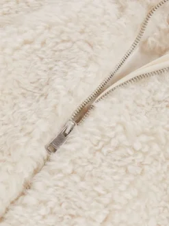 Reiss Manteau Remy à col cheminée en fausse fourrure de mouton