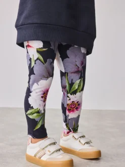 Baker by Ted Baker marine - ensemble 2 pièces sweat à nœud long et leggings fleuris