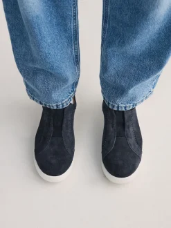 Next marine - Baskets Signature sans lacets en cuir haut de gamme