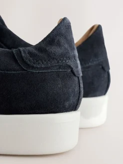 Next marine - Baskets Signature sans lacets en cuir haut de gamme