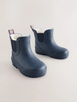 Next - Bottines en caoutchouc avec doublure chaude marine Sale