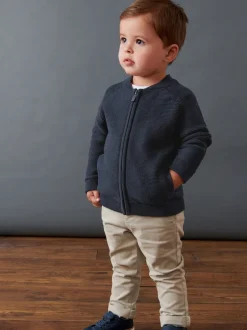 Next - Cardigan zippé (3mths-7yrs) marine Clearance