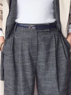 Next marine - Ceinture N. Premium Skinny Made In Italie en Cuir New