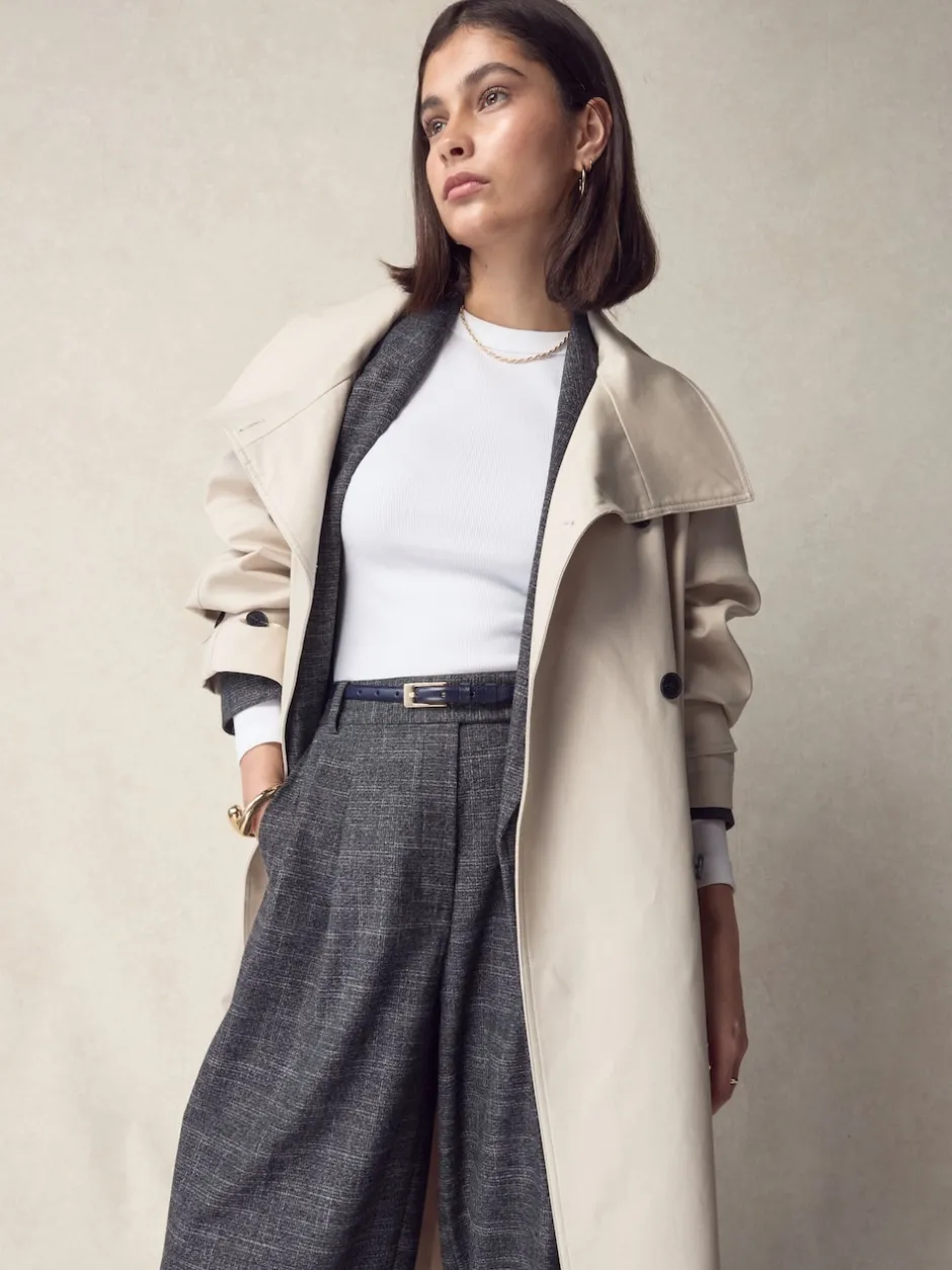 Next marine - Ceinture N. Premium Skinny Made In Italie en Cuir New