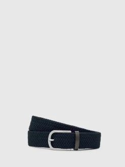 Reiss marine - Ceinture tissée Elmont Basket