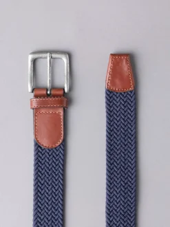 Lakeland Leather marine - Ceinture tressée en cuir Gristhwaite Lakeland Online
