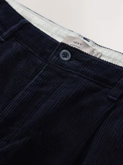 Next marine - Coupe fuselée régulière - Pantalon plissé simple en velours côtelé Outlet