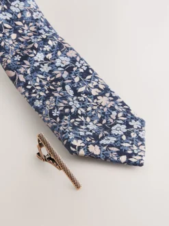 Next marine - Cravate à imprimé floral Best