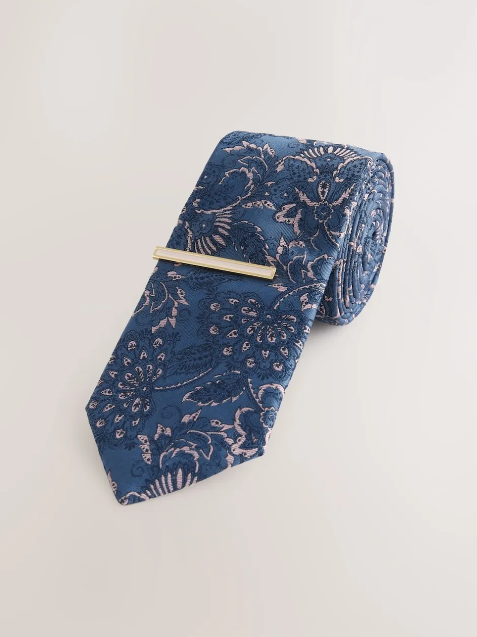 Next marine - Cravate et pince design Discount