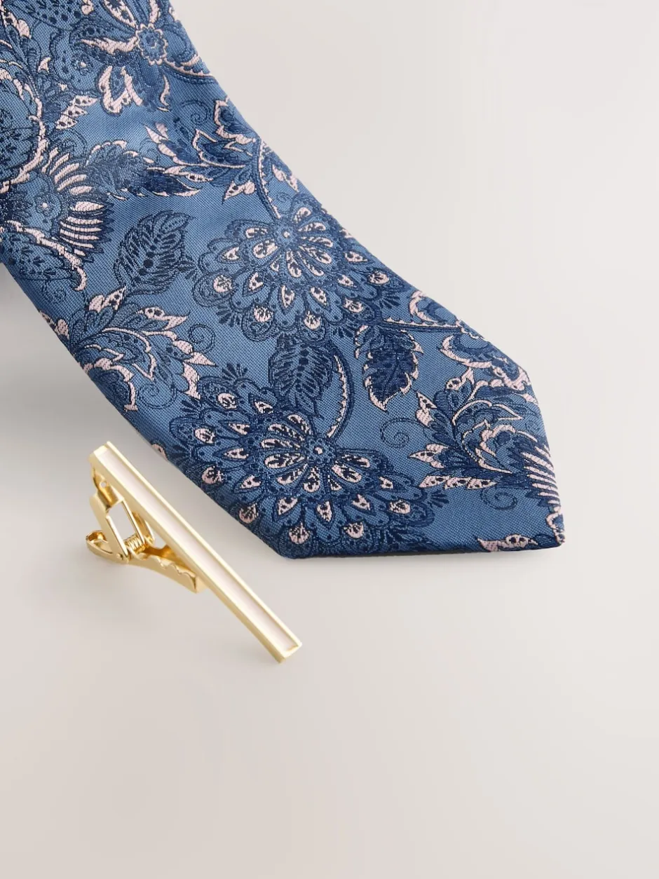 Next marine - Cravate et pince design Discount