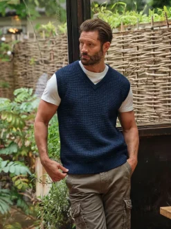 Fat Face marine - Débardeur FatFace en maille à col en V Online