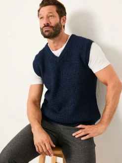 Fat Face marine - Débardeur FatFace en maille à col en V Online