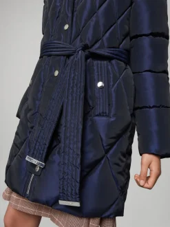 Lipsy marine - Doudoune Résistant à la douche Ceinturé métallisée de poids moyen (5-16ans)