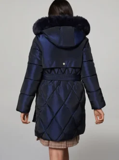 Lipsy marine - Doudoune Résistant à la douche Ceinturé métallisée de poids moyen (5-16ans)