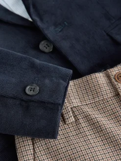 Next marine - Ensemble Blazer Chemise et Pantalons en velours côtelé (3mois-9ans) Outlet