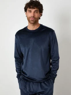 Threadbare marine - Ensemble de vêtements de détente en velours Soft Touch de Discount