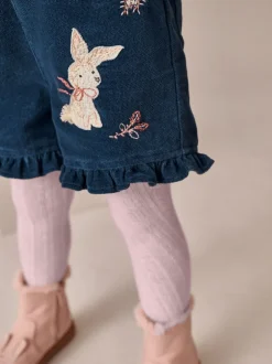 Next marine - Ensemble salopette en velours côtelé lapin et collants (3mois-7ans) Best