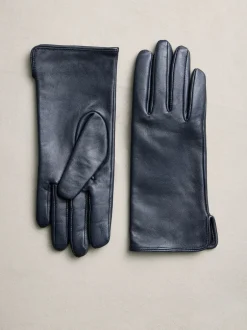 Next - Gants en cuir marine New