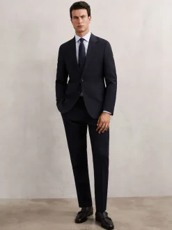 Reiss marine - Gilet Promise habillé en laine Blend Hot