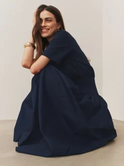 Next marine - Jupe longue Maxi froncée Best