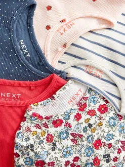 Next marine - Lot de 5 hauts côtelés à manches longues (3mois-7ans)