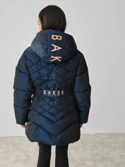 Baker by Ted Baker marine - Manteau Ceinturé , mi-lourd, matelassé et Résistant à la douche Outlet