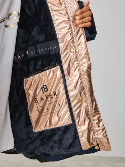 Baker by Ted Baker marine - Manteau Ceinturé , mi-lourd, matelassé et Résistant à la douche Outlet