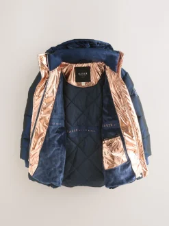 Baker by Ted Baker marine - Manteau Ceinturé , mi-lourd, matelassé et Résistant à la douche Outlet