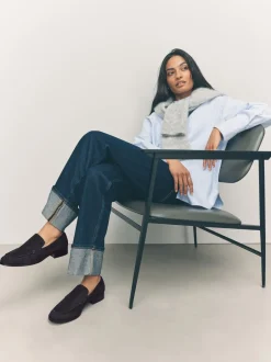 Next marine - Mocassins propres en daim à bout rond Hot