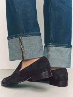 Next marine - Mocassins propres en daim à bout rond Hot