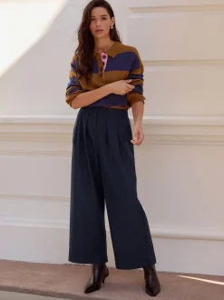 Next marine - N. Premium Jupes-culottes à Chevrons avec laine Best