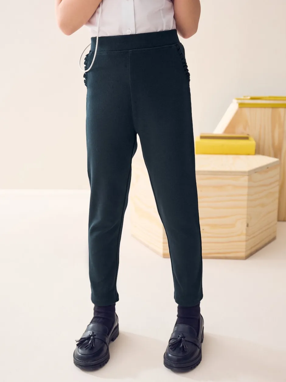 Next marine - Pantalon d’école extensible riche en coton à enfiler (3-16ans)