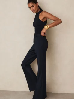 Reiss marine - Pantalon de costume Gabi évasé New