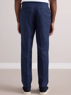 Next marine - Pantalon élégant riche en laine texturé avec pattes d'ajustement sur les côtés Sale