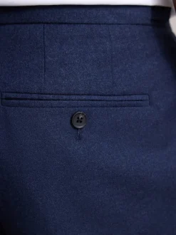 Next marine - Pantalon élégant riche en laine texturé avec pattes d'ajustement sur les côtés Sale