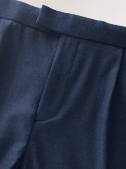 Next marine - Pantalon élégant riche en laine texturé avec pattes d'ajustement sur les côtés Sale