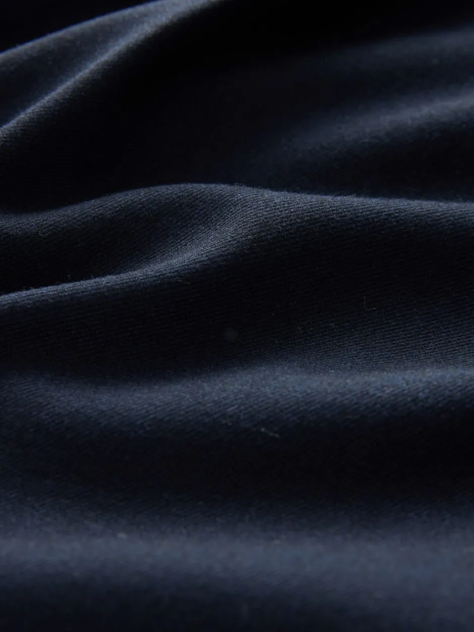 Next marine - Pantalons à jambe large et dos élastique en laine New