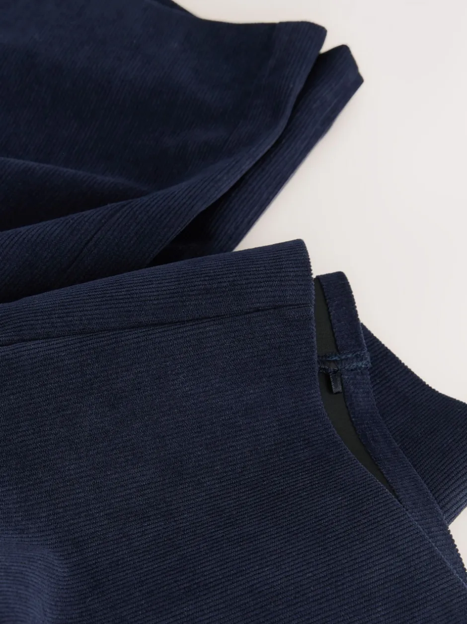 Next marine - Pantalons Amples en velours côtelé lissant Sale