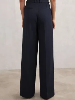 Reiss marine - Pantalons de costume amples Gabi Hot