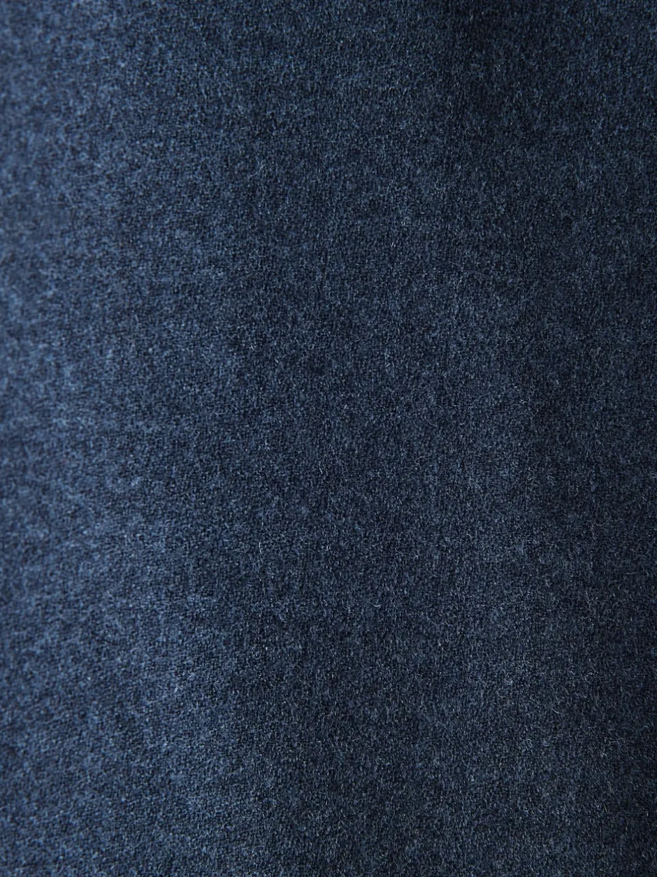 Next marine - Pantalons Habillé texturés à taille élastiquée en laine Hot