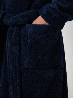 Threadbare marine - Peignoir confortable à capuche