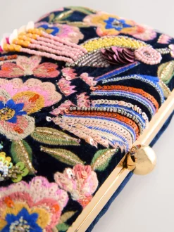 Next marine - Pochette oiseau avec ornements Outlet