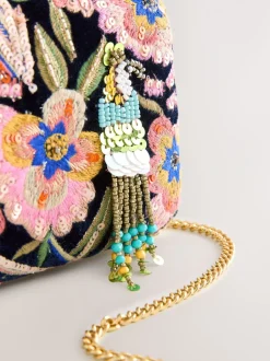 Next marine - Pochette oiseau avec ornements Outlet