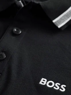 BOSS - Polo Regular Fit Paddy à col à pointe marine