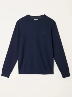 Fat Face marine - Pull FatFace en maille à Col rond Online