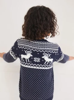 The Little Tailor marine - Pull motif jacquard renne de Noël enfant Best