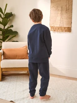 Next - Pyjama simple en laine polaire (3-16yrs) marine Clearance