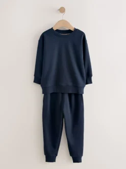 Next - Pyjama simple en laine polaire (3-16yrs) marine Clearance