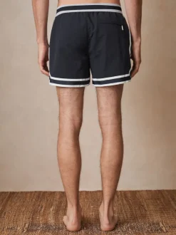 Reiss marine - Baller | Shorts de bain à rayures Ché Outlet